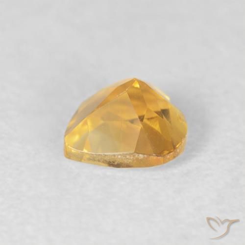 Citrino Naranja dorado natural de 0.38 ct, Corazón, VVS