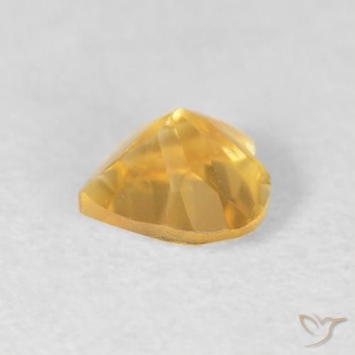 Citrino Naranja dorado natural de 0.45 ct, Corazón, VVS