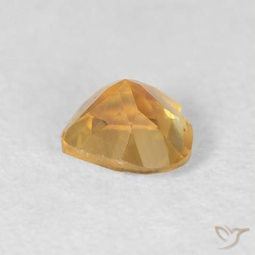 Citrino Dorado oscuro natural de 0.40 ct, Corazón, VVS