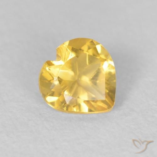 Citrino Naranja dorado natural de 0.35 ct, Corazón, VVS