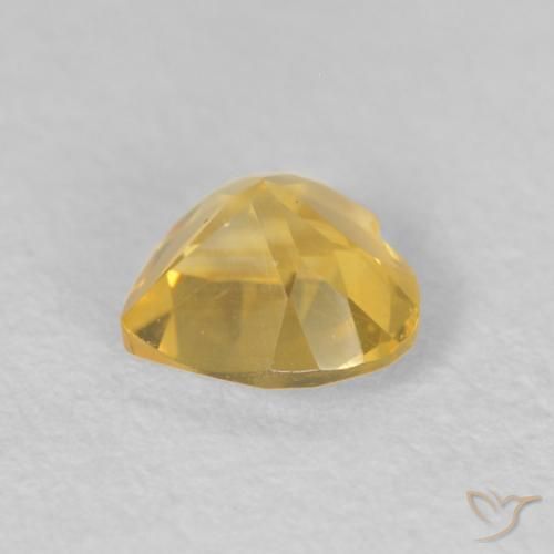 Citrino Naranja dorado natural de 0.42 ct, Corazón, VVS