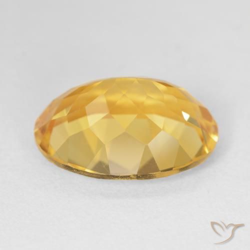 Citrino Naranja dorado natural de 11.61 ct, Ovalada, VVS