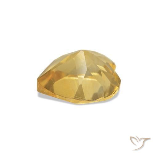 Citrino Amarillo claro natural de 0.63 ct, Corazón, VVS-VS