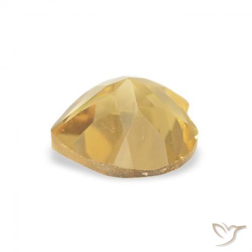 Citrino Dorado medio natural de 0.69 ct, Corazón, VVS-VS