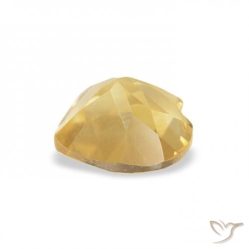 Citrino Dorado medio natural de 0.69 ct, Corazón, VVS-VS