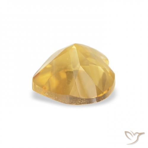 Citrino Naranja dorado natural de 0.74 ct, Corazón, VVS-VS