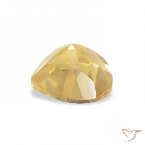 Citrino Naranja dorado natural de 0.72 ct, Corazón, VVS-VS