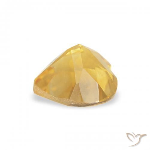 Citrino Dorado medio natural de 0.41 ct, Corazón, VVS-VS