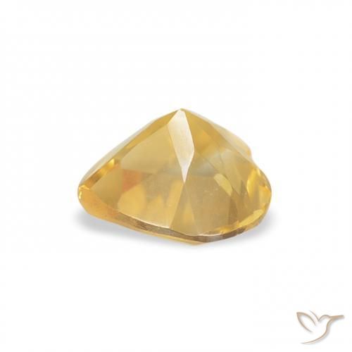 Citrino Naranja dorado natural de 0.64 ct, Corazón, VVS-VS