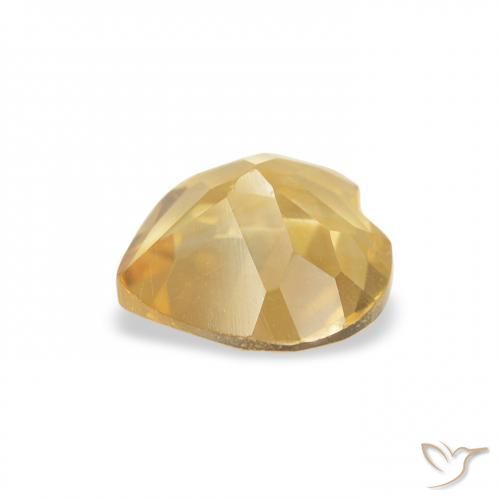 Citrino Naranja dorado natural de 0.67 ct, Corazón, VVS-VS