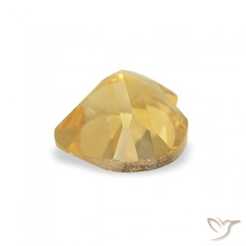 Citrino Naranja dorado natural de 0.46 ct, Corazón, VVS-VS