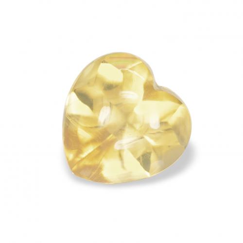 0.92ct Natural Amarillo claro Citrino, Corazón, Transparente