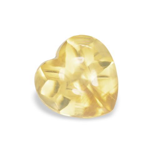 Citrino Amarillo claro natural de 0.92 ct, Corazón, Transparente