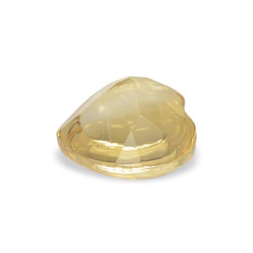 Citrino Amarillo claro natural de 0.92 ct, Corazón, Transparente