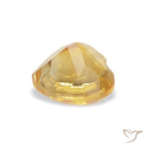 Citrino Medium Light Orange-Gold natural de 1.00 ct, Corazón, Transparente