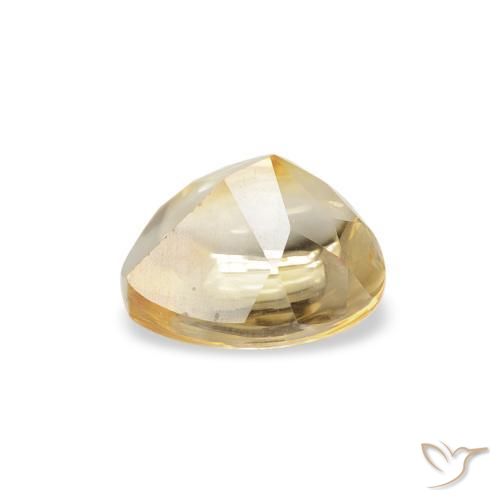 Citrino Dorado claro natural de 0.75 ct, Corazón, Transparente
