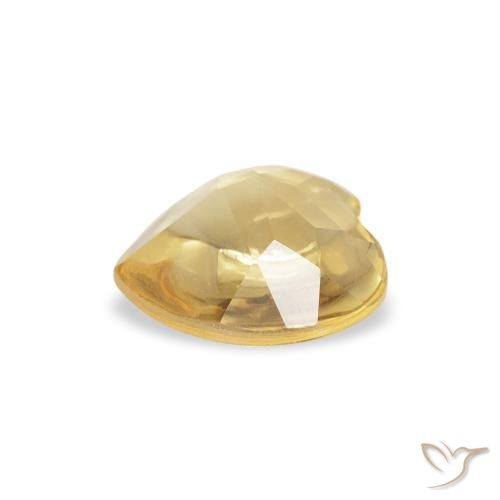 Citrino Dorado claro natural de 0.68 ct, Corazón, Transparente