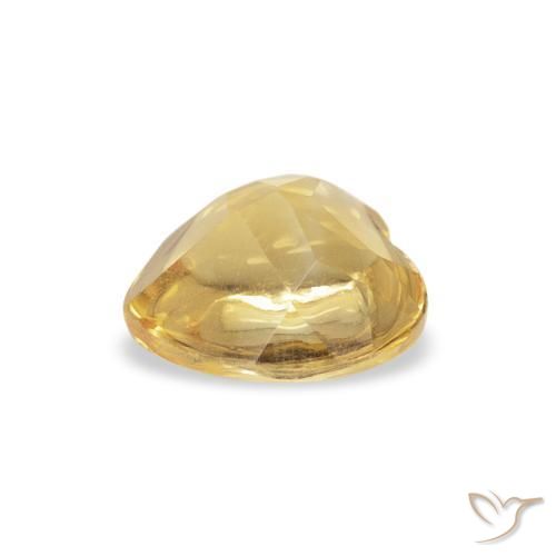 Citrino Naranja dorado natural de 0.76 ct, Corazón, Transparente