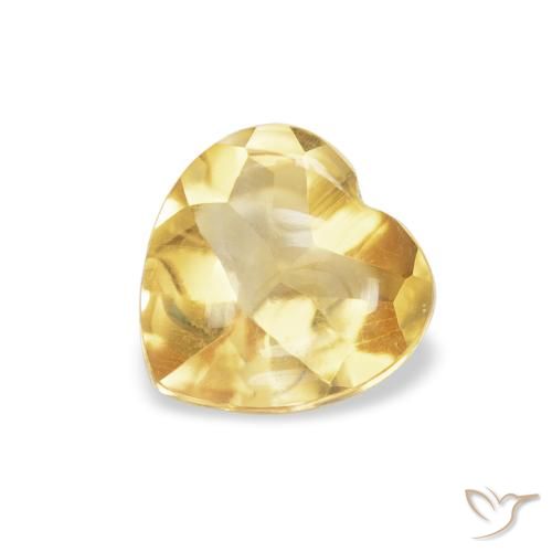 0.74ct Natural Oro Citrino, Corazón, Transparente