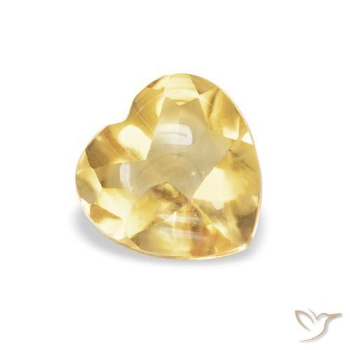 Citrino Oro natural de 0.74 ct, Corazón, Transparente