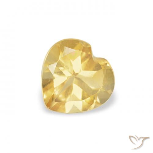 0.42ct Natural Amarillo toscana Citrino, Corazón, VS