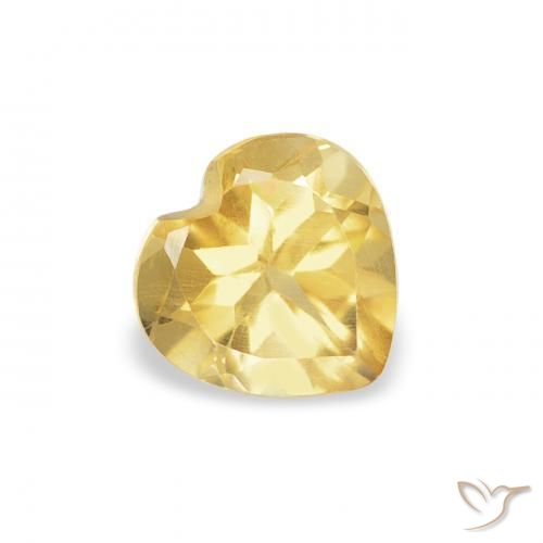 Citrino Amarillo toscana natural de 0.42 ct, Corazón, VS