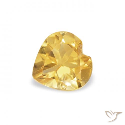 0.34ct Natural Dorado Citrino, Corazón, VS
