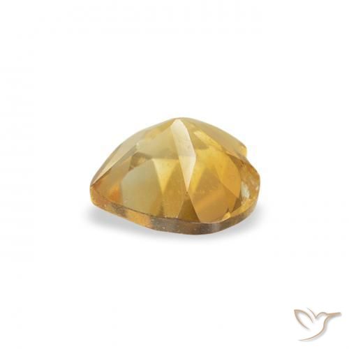 Citrino Dorado natural de 0.34 ct, Corazón, VS