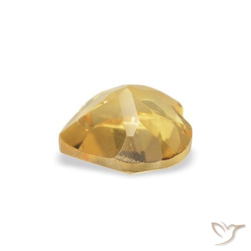 Citrino Dorado medio natural de 0.70 ct, Corazón, VS