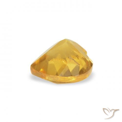 Citrino Naranja dorado natural de 0.45 ct, Corazón, VS