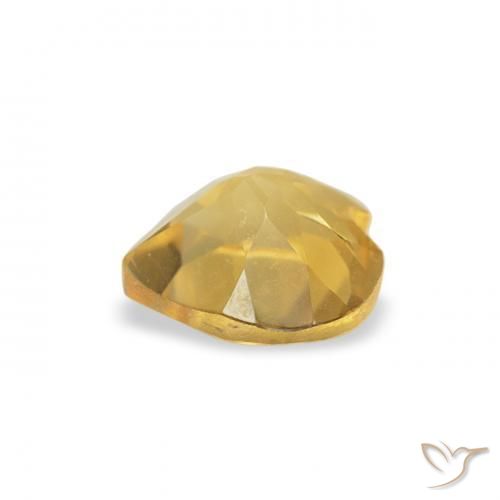 Citrino Dorado medio natural de 0.44 ct, Corazón, VS