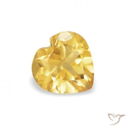Citrino Oro natural de 0.47 ct, Corazón, VS