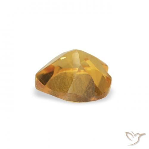 Citrino Dorado claro natural de 0.42 ct, Corazón, VS