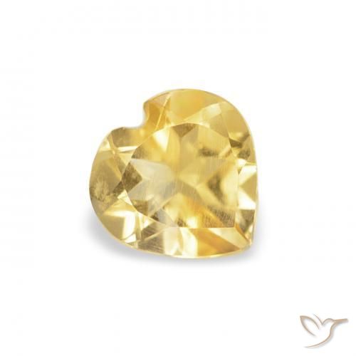 Citrino Naranja dorado natural de 0.38 ct, Corazón, VS