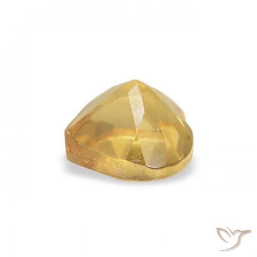 Citrino Naranja dorado natural de 0.48 ct, Corazón, VS