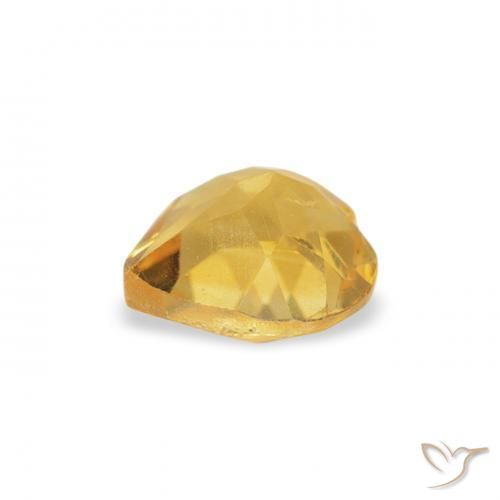 Citrino Dorado medio natural de 0.40 ct, Corazón, VS