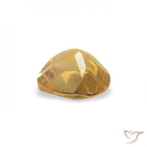 Citrino Naranja dorado natural de 0.39 ct, Corazón, VS