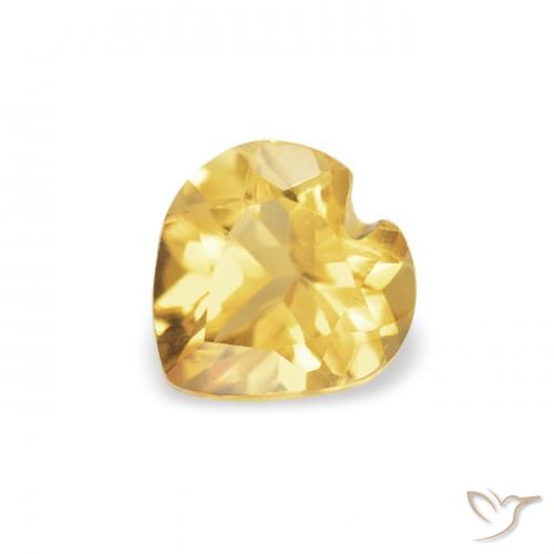 0.37ct Natural Dorado medio Citrino, Corazón, VS