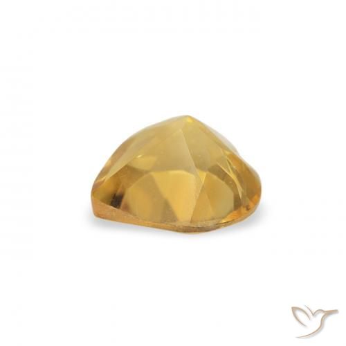 Citrino Dorado medio natural de 0.37 ct, Corazón, VS