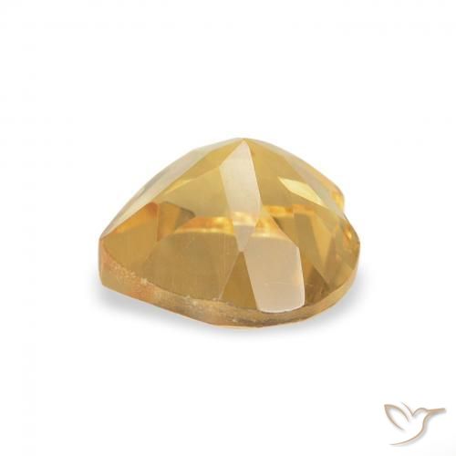 Citrino Dorado medio natural de 0.74 ct, Corazón, VVS
