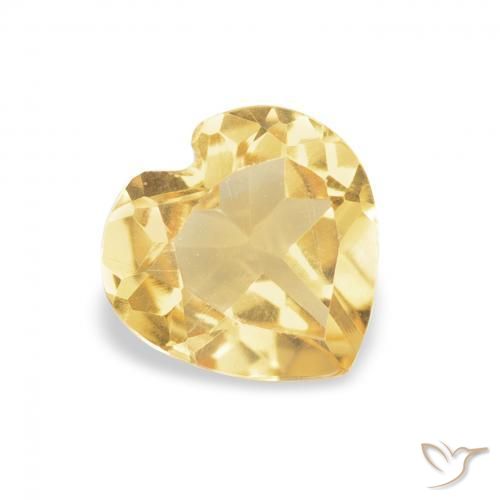 Citrino Oro natural de 0.57 ct, Corazón, VVS