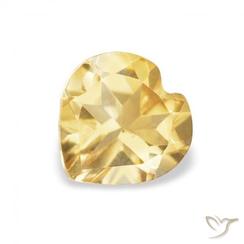 0.62ct Natural Dorado Citrino, Corazón, VVS