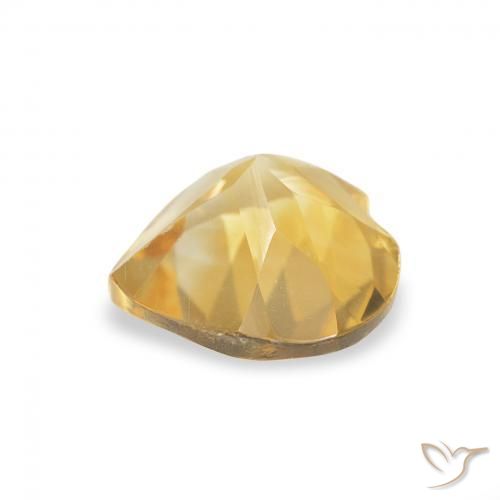 Citrino Dorado natural de 0.62 ct, Corazón, VVS