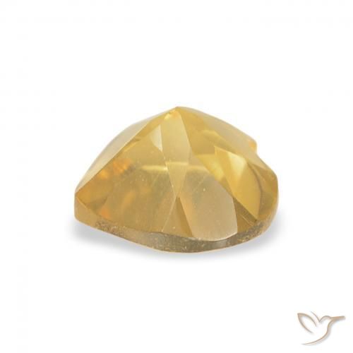 Citrino Naranja dorado natural de 0.74 ct, Corazón, VVS
