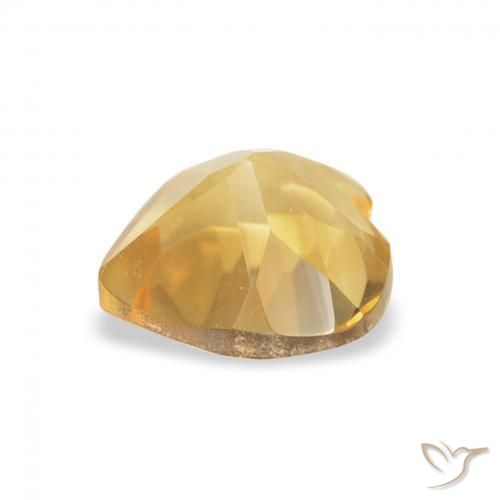 Citrino Dorado claro natural de 0.72 ct, Corazón, VVS
