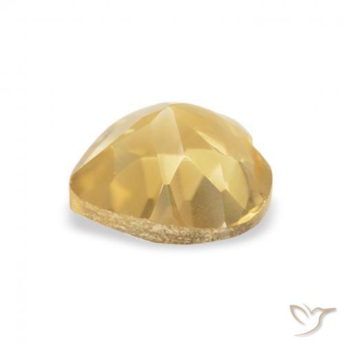 Citrino Amarillo-dorado claro natural de 0.74 ct, Corazón, VVS