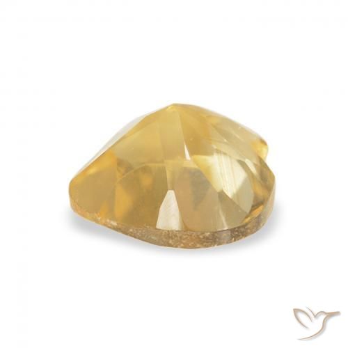 Citrino Amarillo-dorado claro natural de 0.75 ct, Corazón, VVS