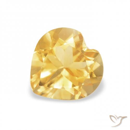 0.84ct Natural Oro Citrino, Corazón, VVS