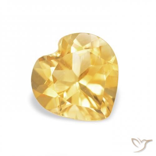 Citrino Oro natural de 0.84 ct, Corazón, VVS