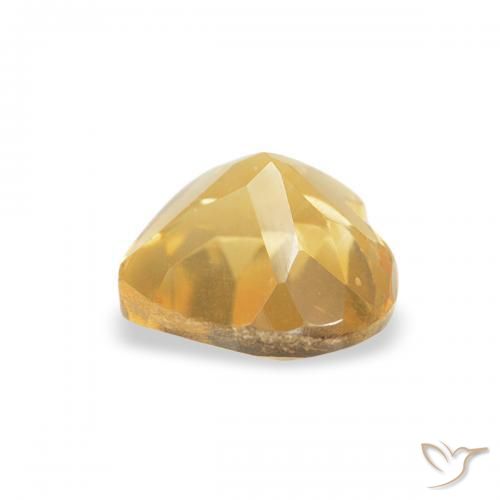 Citrino Dorado de calidad natural de 0.44 ct, Corazón, VVS
